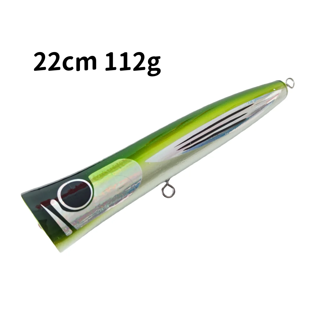 

Деревянная приманка Swolfy 22 см, 112 г для поверхностной троллинговой ловли с лодки, ручная работа из цельного дерева