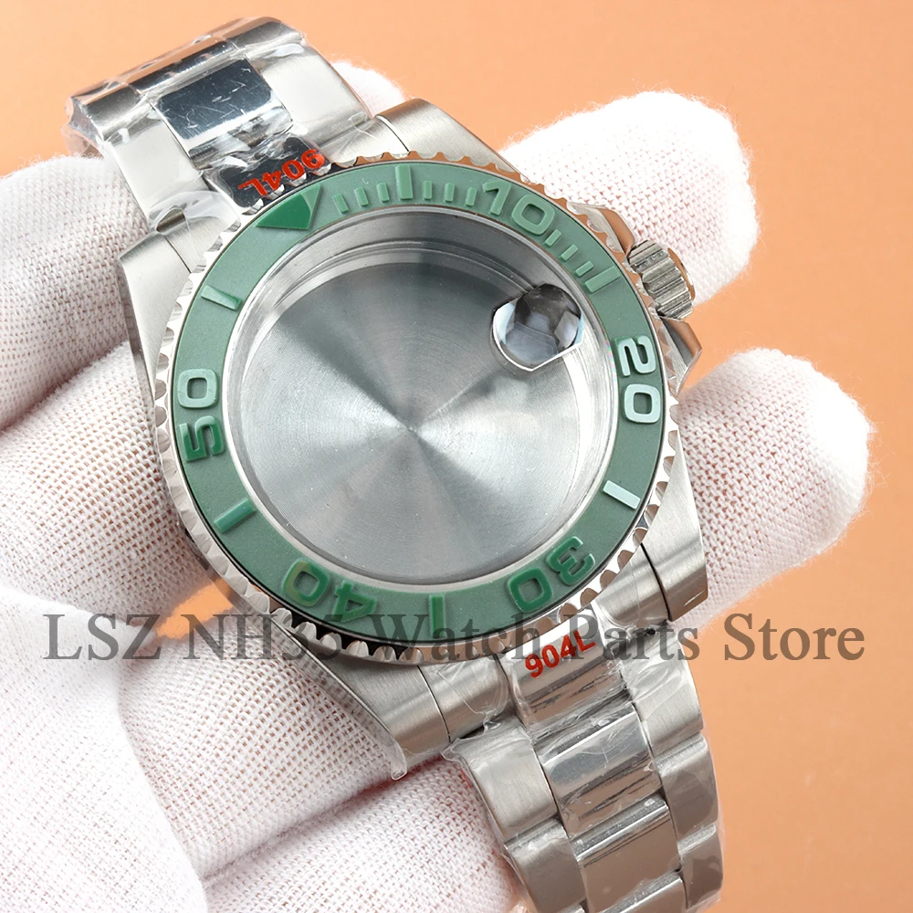 

40MM NH35 Solid Stainless Steel Watch Case Waterproof For Yacht-master Modified Seiko NH34 NH35 NH36NH38 Movement 28.5mm Dial