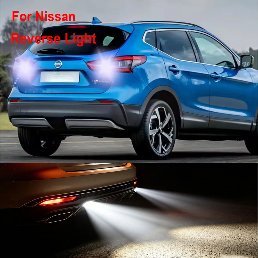 2pcs ReversFor Nissan Qashqai J11 X Trail T32 Pathfinder R52 Juke Note  T15 W16W LED Backup Reverse Light Bulb Canbus No Error