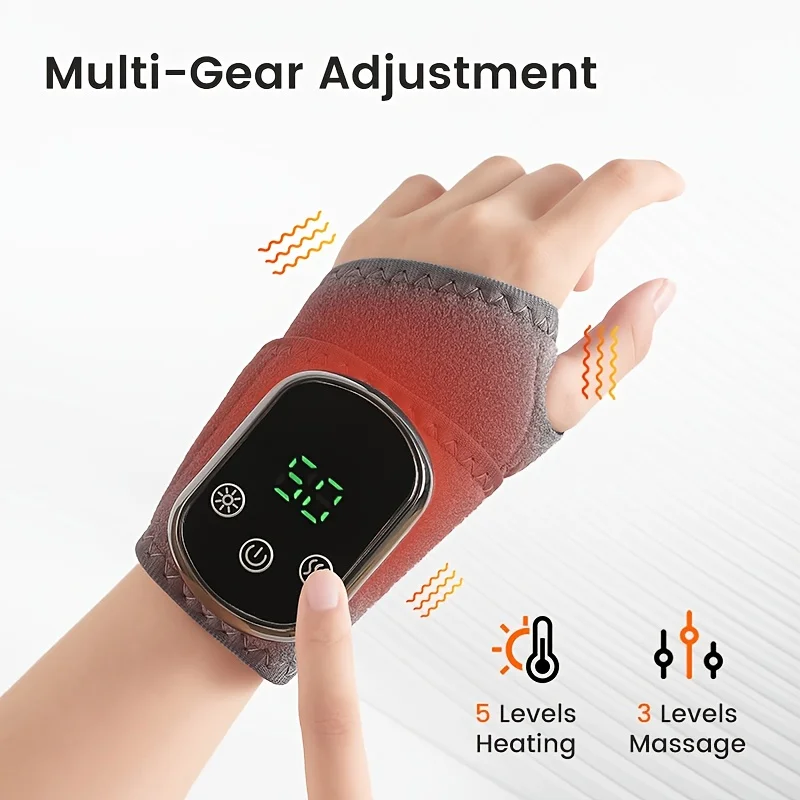 Hand Wrist Massager, Vibration Massager, with Function, Easy To Carry, Rechargeable, Is The Best Gift for Parents