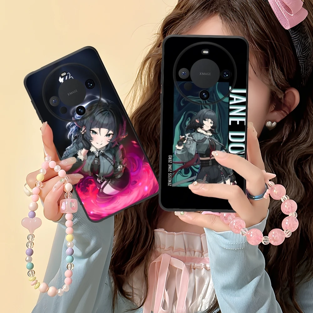 Zenless Zone Zero Jane Doe Mobile Phone Case for Huawei Mate 60 50 40 30 20 10 Pro Plus Lite E 5G Black Soft Phone Cover Shell