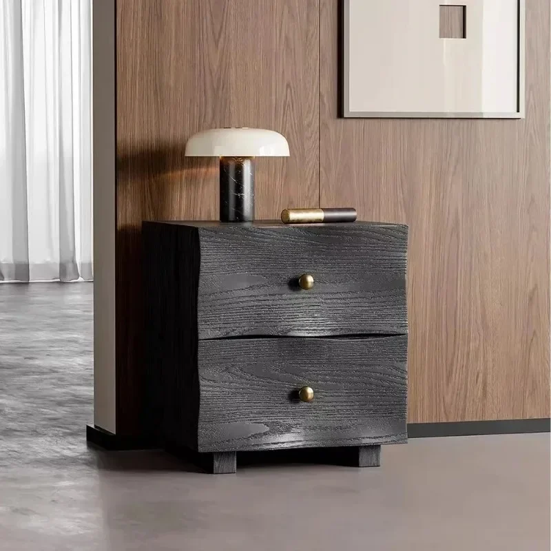 

/*/Organizer Trendy Night Table Aesthetic Vintage Luxury European Nightstand Black Room Decor Mesitas De Noche Unique Furniture