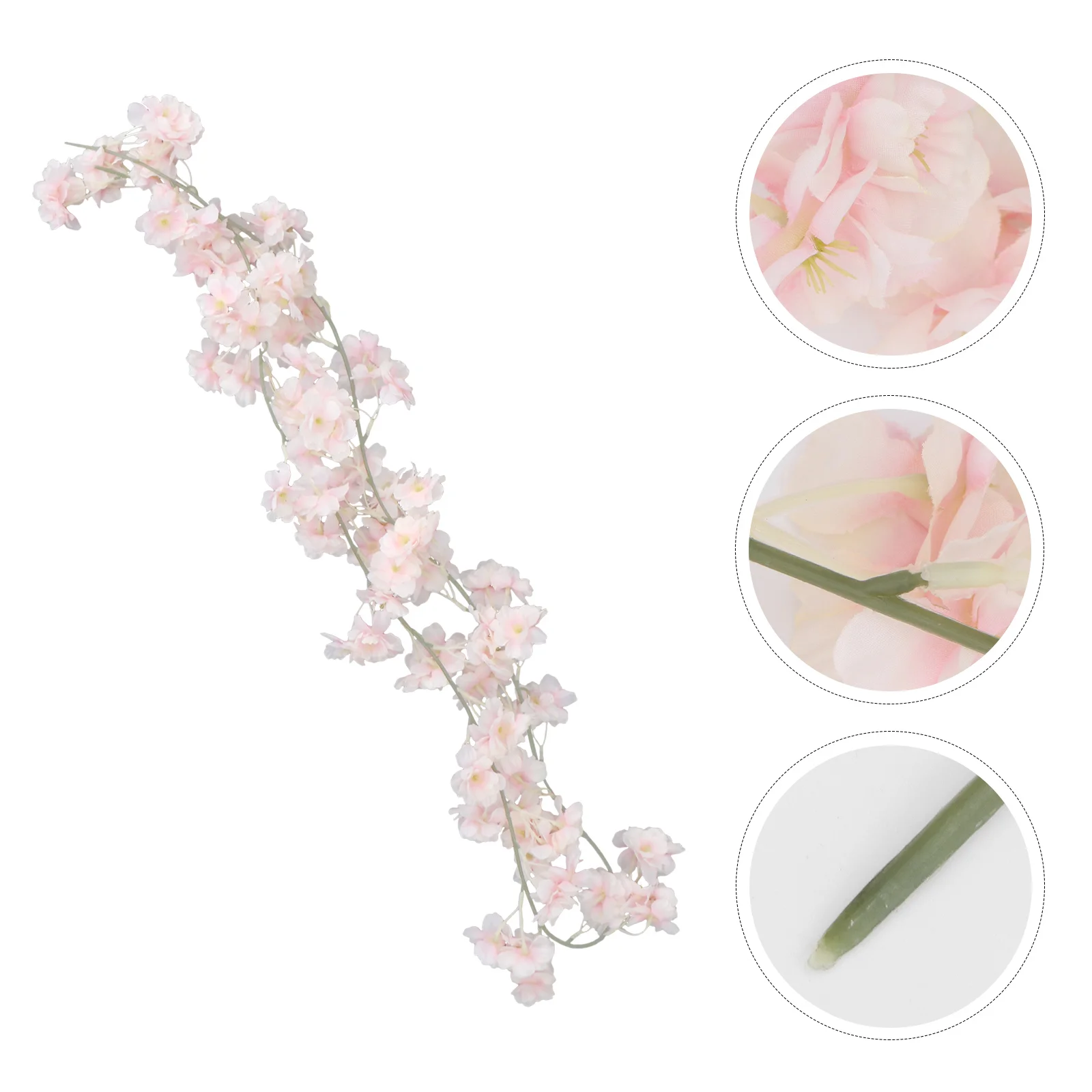 

Decorative Simulation Cherry Blossom Faux Plant Artificial Flower Rattan Hanging Vines Blossoms Wedding Plastic Office