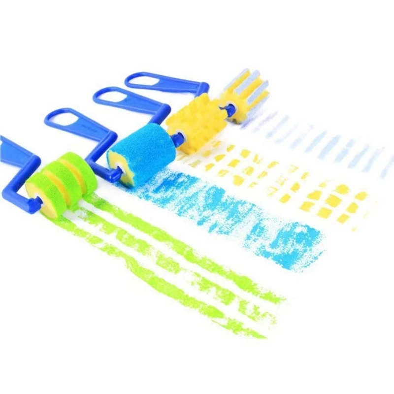 A2BB Children Painting Tool Set With Soft Sponge Rollers And Foam Stamper Sponge Painting Brush For Doodling Wall Decoration