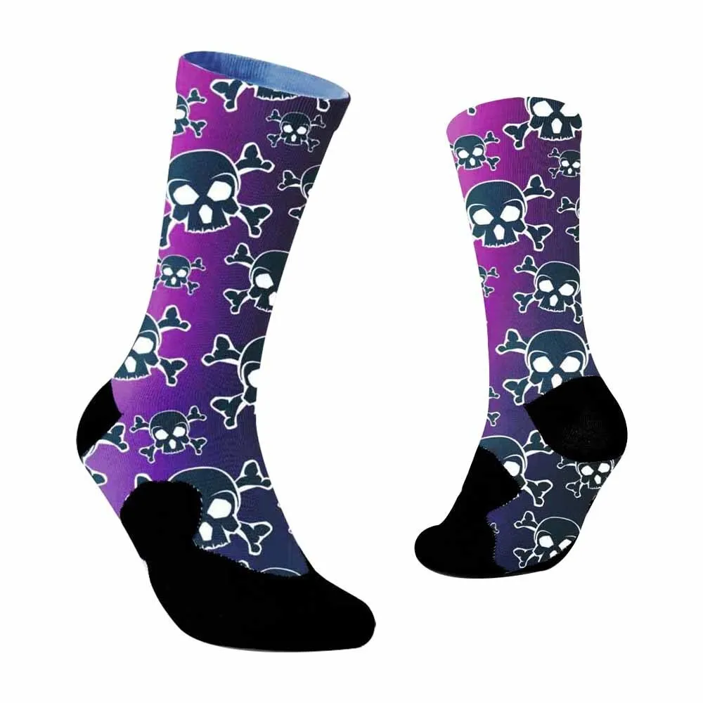 Funny Socks Fashion Hip Hop Skateboard Socks 2024 New Bicycle skull Cartoon Men Women Socks