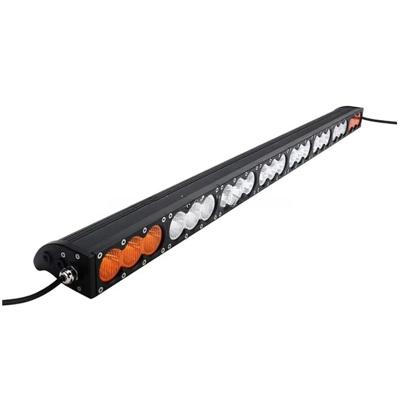 Latest Amber and White Flash Light Emitting Diode Strip. 43 60v 240W Single Row Point Flood Off Road Light Emitting Diode