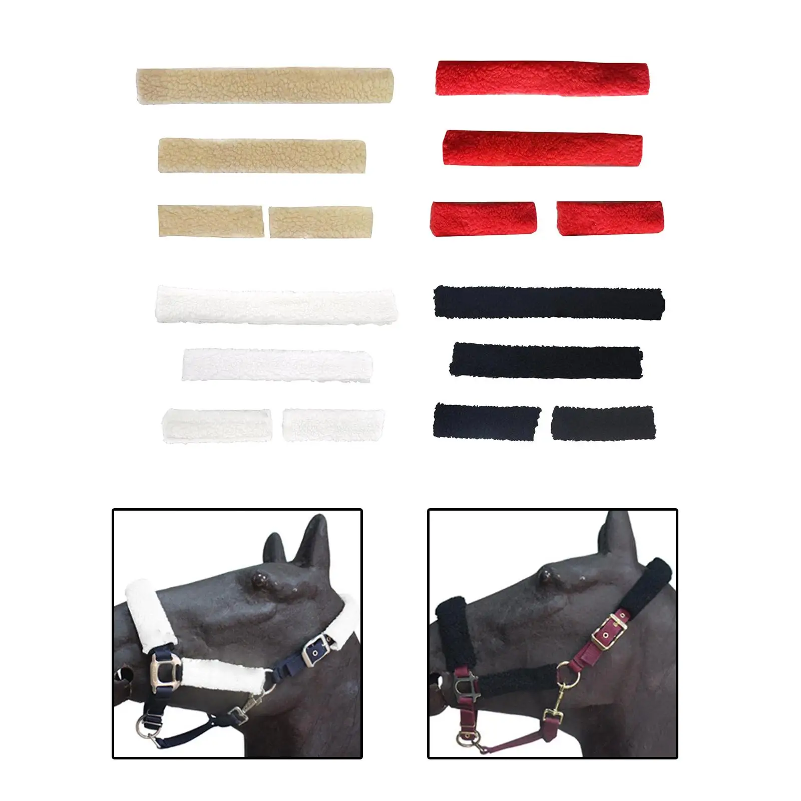 

4 шт., чехлы на повязки на нос, мягкие дышащие, простые в установке, набор трубок с лямкой для лошади, аксессуары для снастей, принадлежности для лошадей