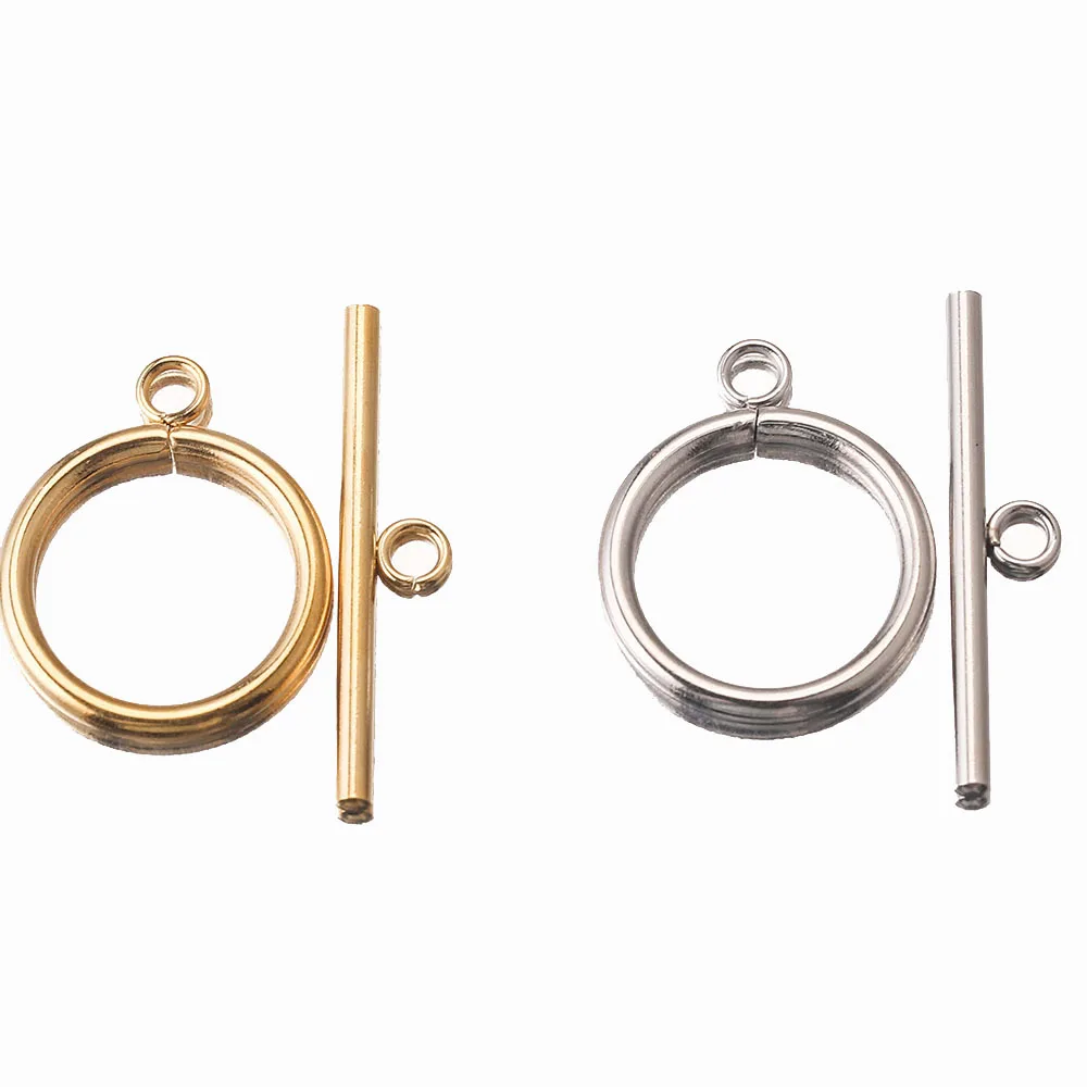 5Sets lot Gold-Plate Stainless Steel OT Clasps Connectors for Necklace Bracelet Jewelry Making Supplies Material DIY Accessories