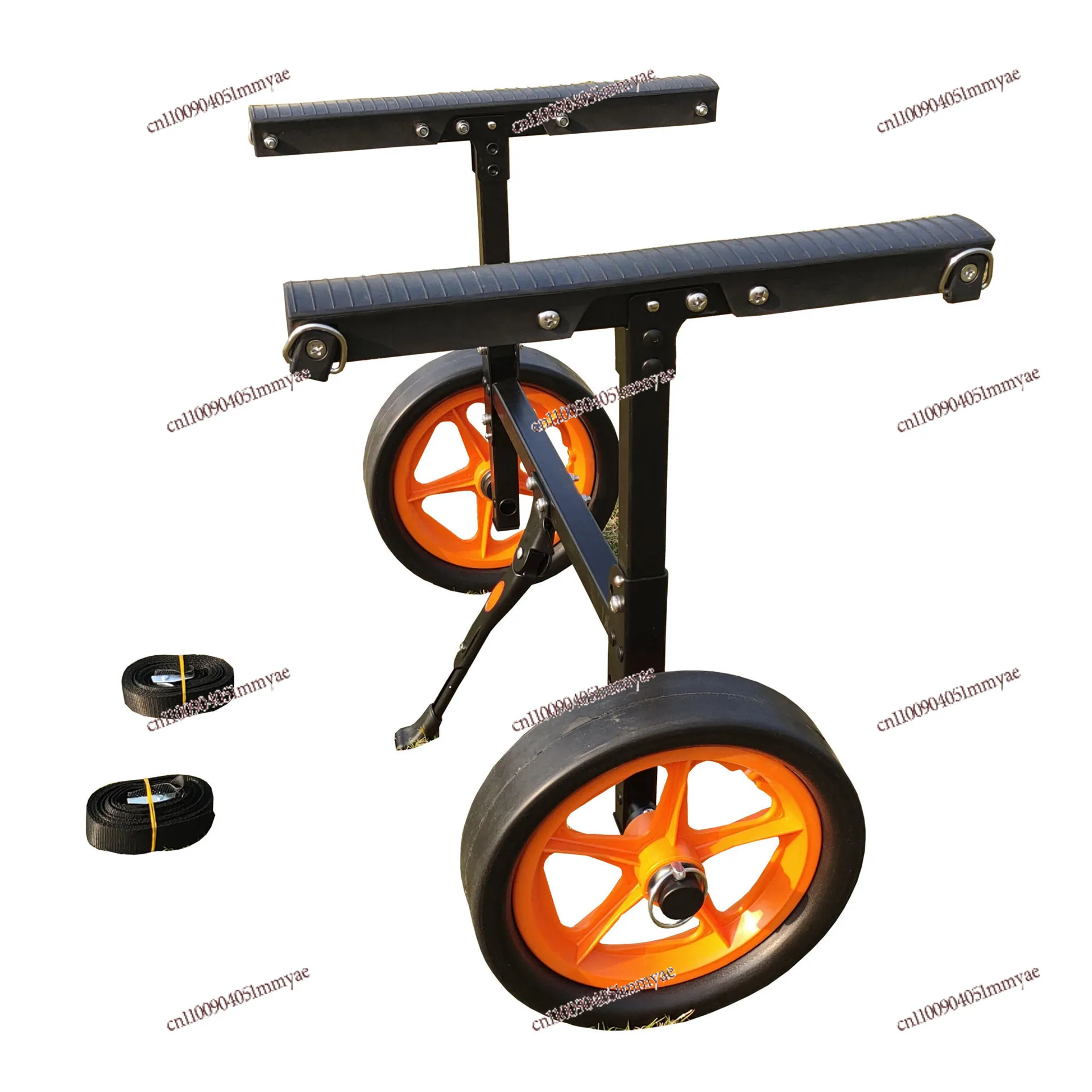 Portable Folding Kayak Trailer Iron Carry Trailer for Garden Outdoor Water Sports Equipment Transportation Utility Garden Cart