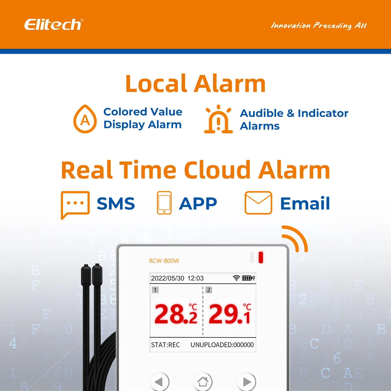 Elitech Temperature Data Logger WiFi Recorder Monitor a & RC-5+