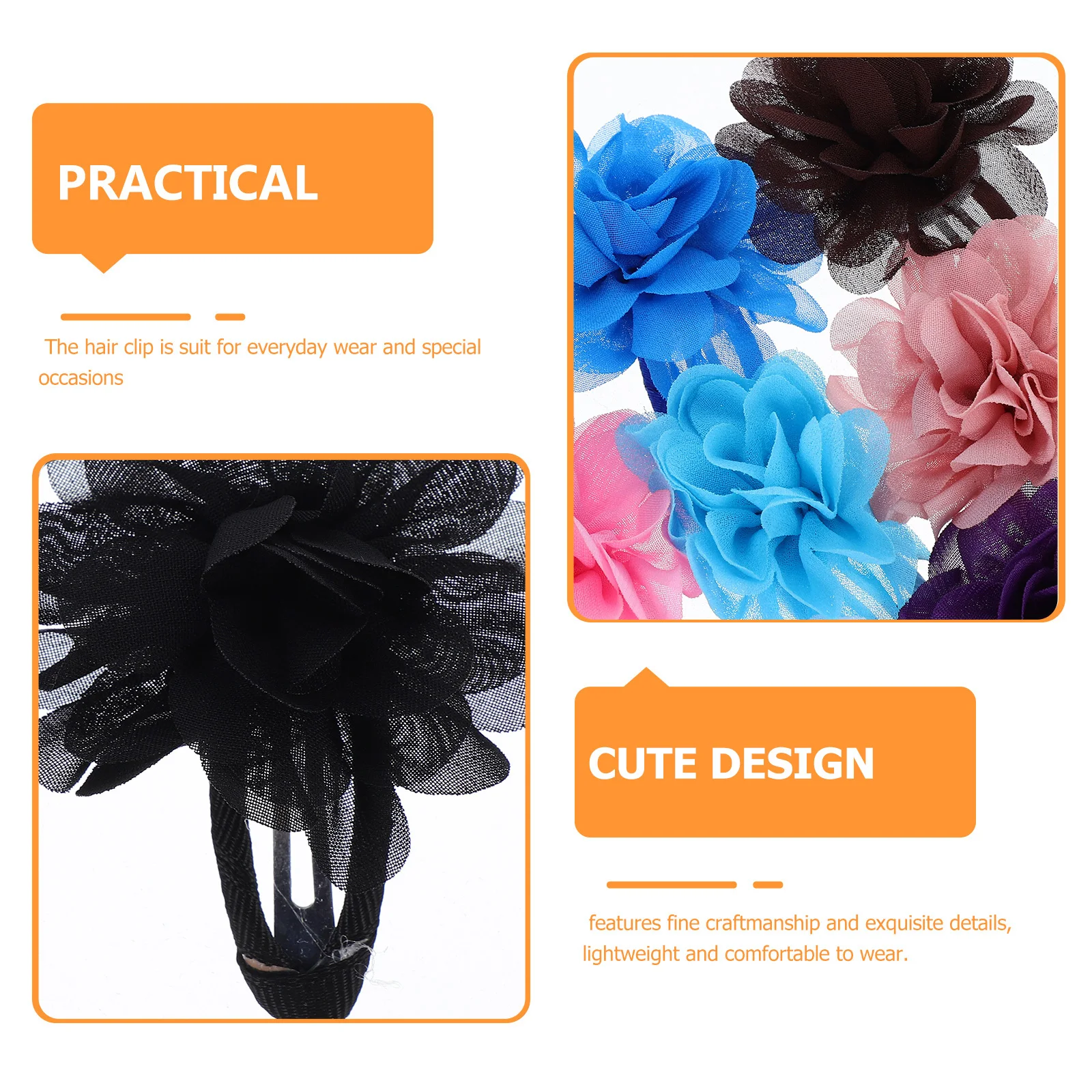 Forcina per capelli da 20 pezzi per ragazze Fermaglio per capelli in chiffon per bambini Forcine per bambina Leggere e confortevoli da indossare tutti i giorni Occasioni speciali