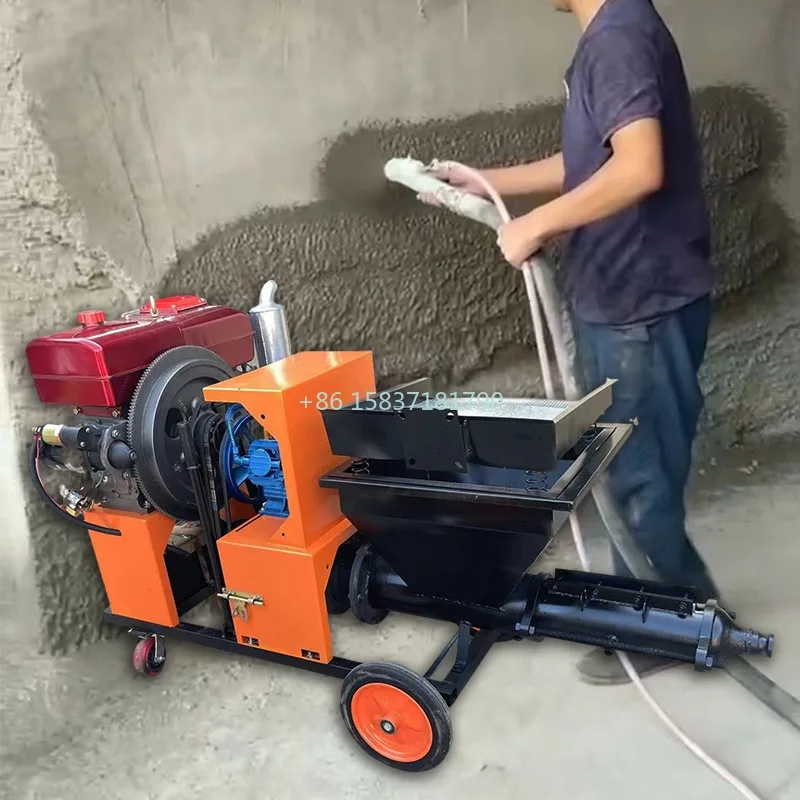 Concrete Mortar Spraying Machine Injection Automatic Mortar Gypsum Wall Plaster Machine Construction Mortar Spray Machines Price