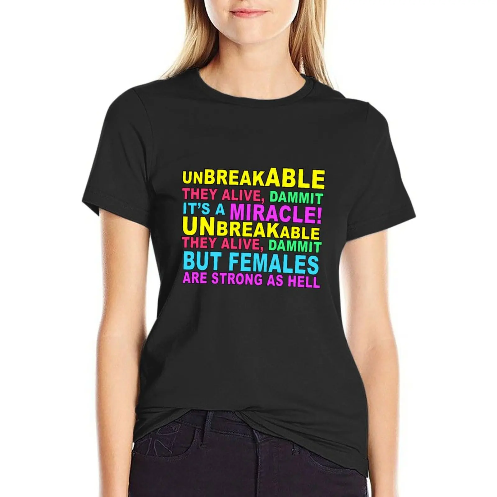 Unbreakable Kimmy Schmidt Lyrics T-Shirt Short sleeve tee cute tops shirts graphic tees tees cotton t shirts Women