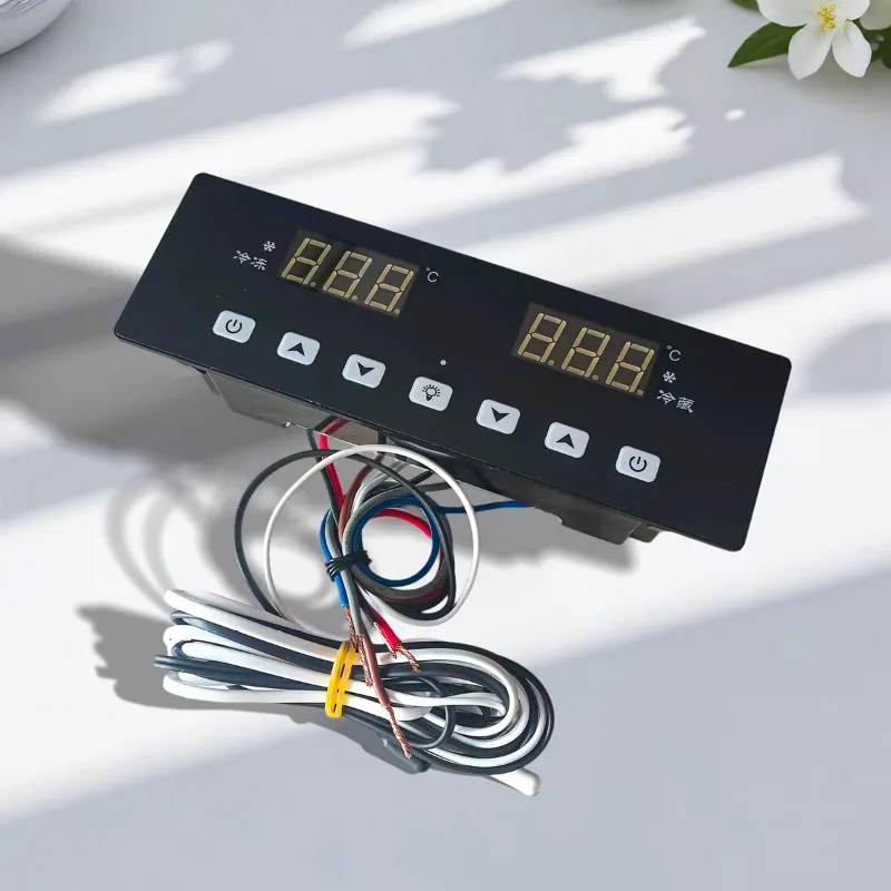 Dual Display TGC-267 Electronic Thermostat, Digital Temperature Controller for Freezer Refrigerator Storage Cabinet