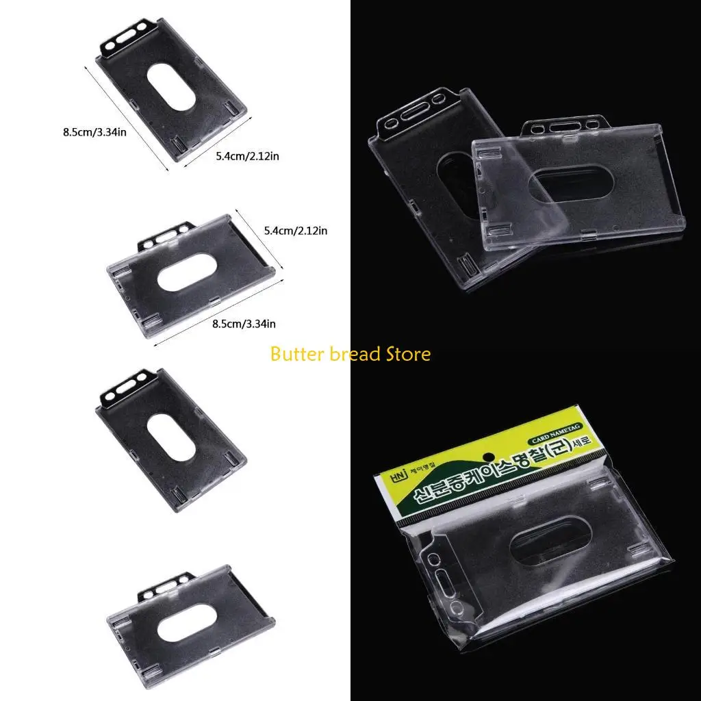 W89C Plastic Badge Holder P4 Student Staff Work Holder for Business Exhibition Office Supplies Easy to Clean