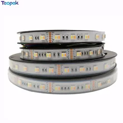 2m/3m/5m 5050 rgb + cct led strip 60 led/m 300 leds 5 em 1 chip cw + rgb + ww tira flexível dc12v 24v de alta qualidade