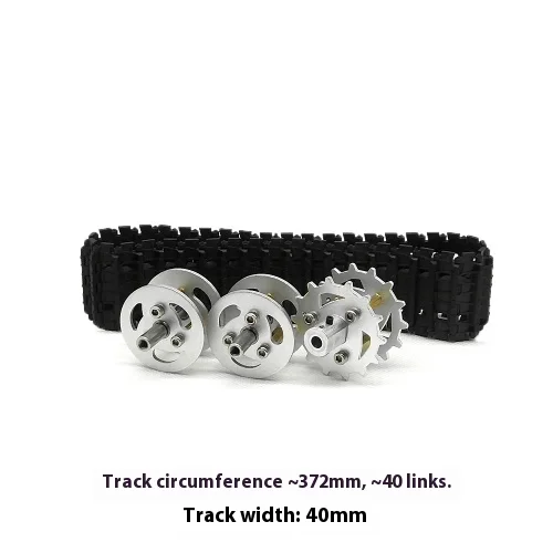 Intelligente wagenaccessoires, koppeling met een binnendiameter van 4 mm, plastic tracks tankwagen DIY-kit, metalen dragende aandrijfwielonderdelen