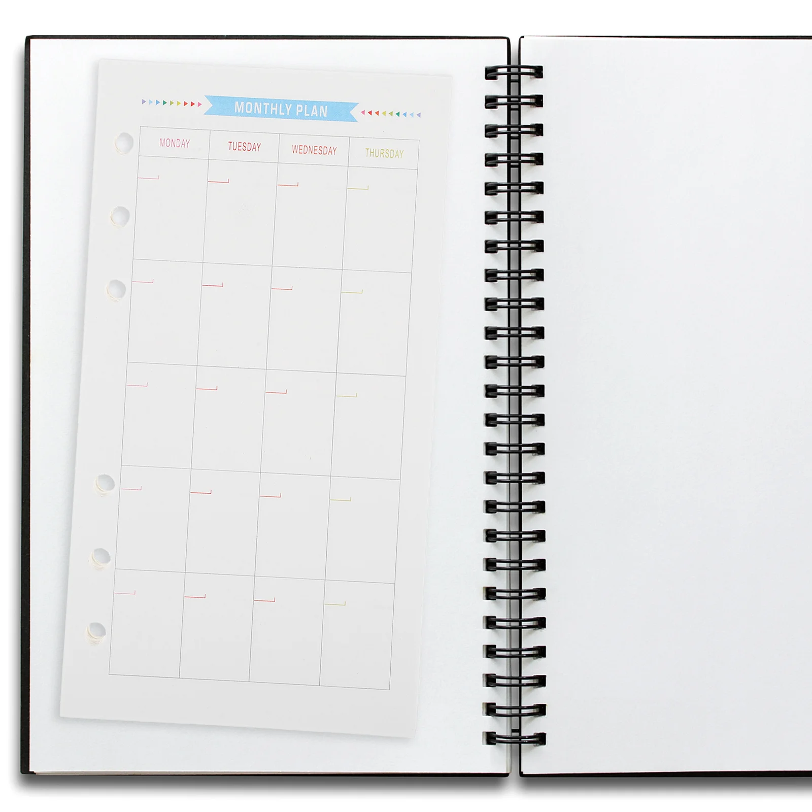 40 Sheets Filling Horizontal Grid Note Pads Notebooks Refillable Paper Graph Loose Leaf Refills