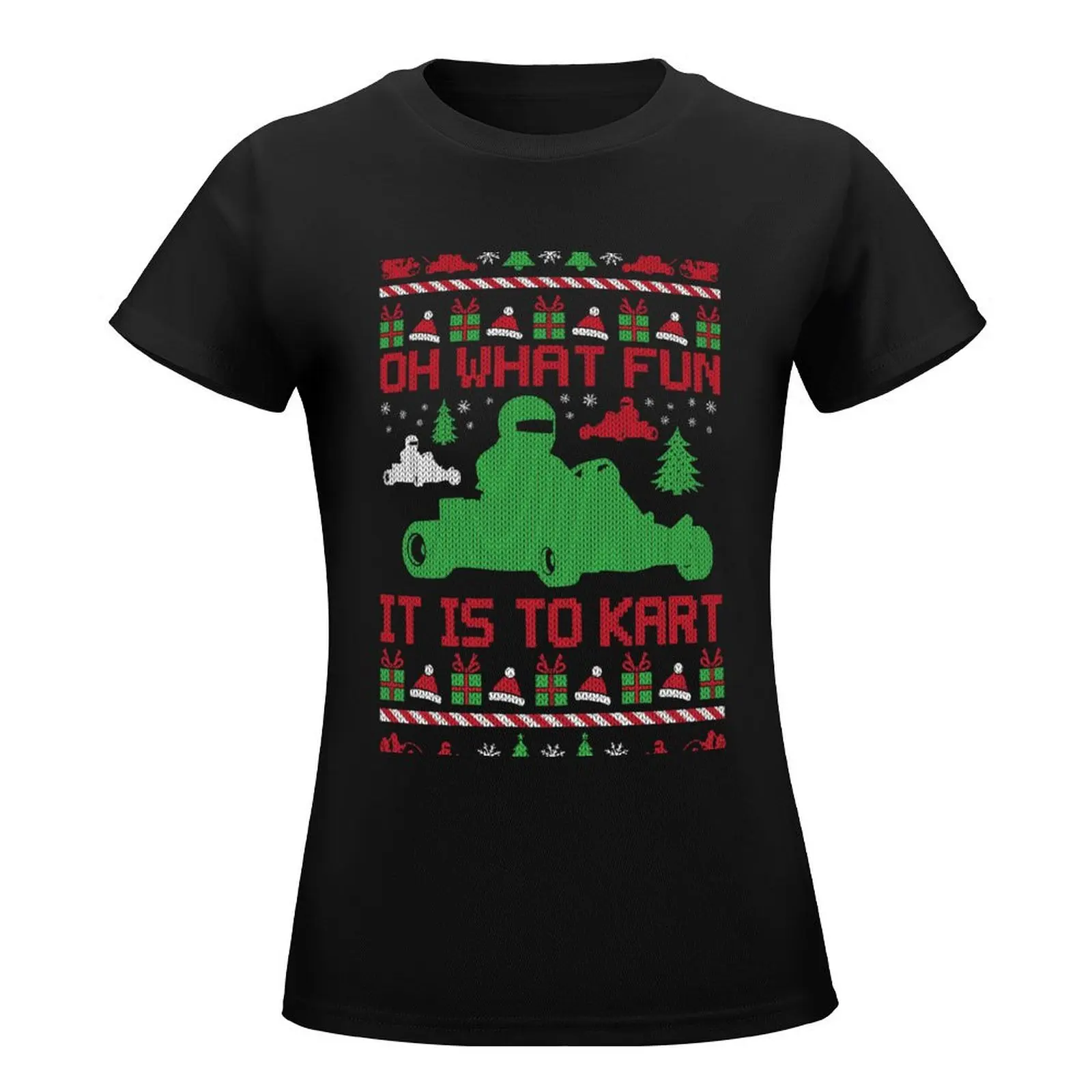 Go Kart Lelijke Kerst T-Shirt Blouse Vrouwelijke Schattige T-Shirts Voor Vrouwen