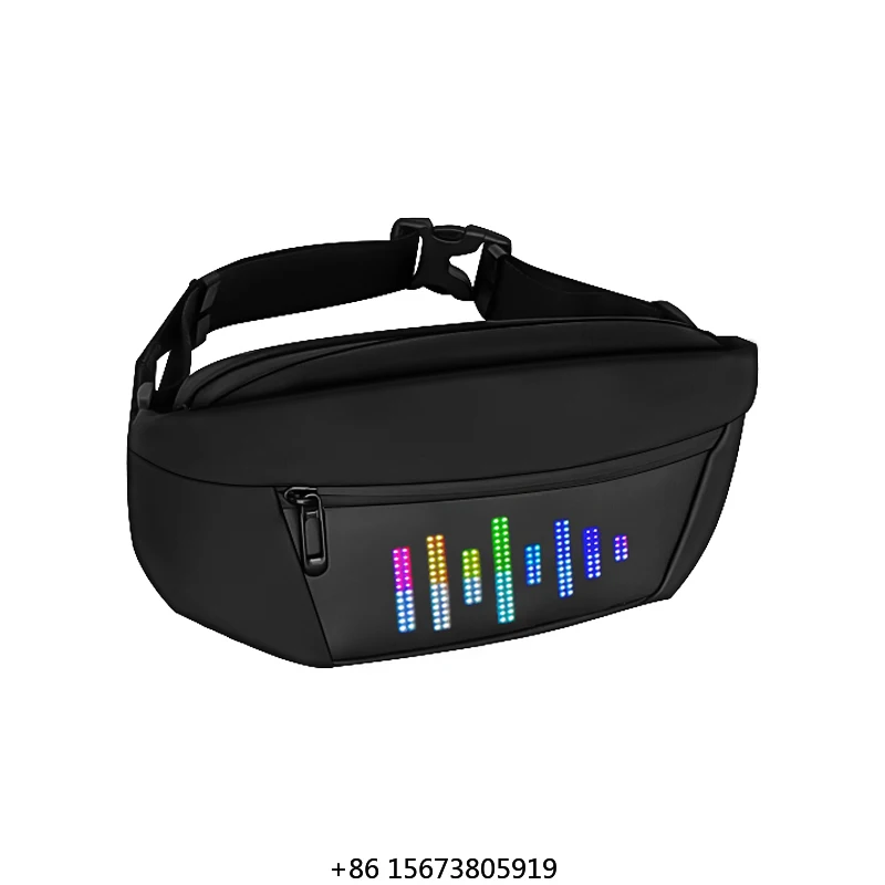 

Умный рюкзак с LED-дисплеем, унисекс, нагрудная сумка, функциональная сумка через плечо, модная сумка-мессенджер с LED-экраном, поясная сумка с LED-подсветкой