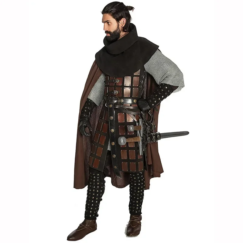 European Medieval Vintage Knight Armor COSPLAY Stage Clothing Leather Armor