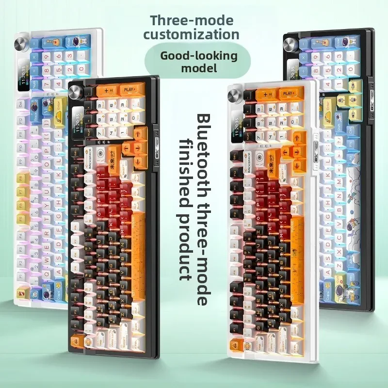 Y95D three-mode mechanical keyboard, five-sided sublimation wireless bluetooth wired keyboard