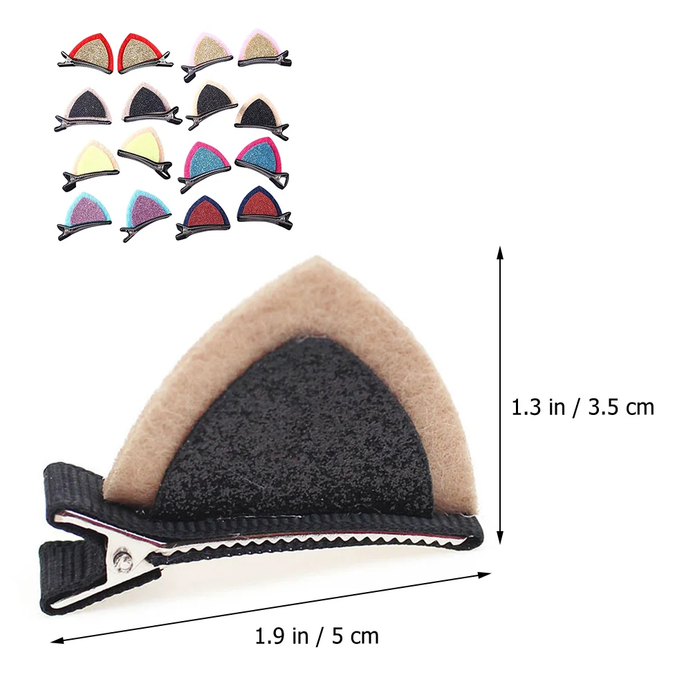 

32Pcs Cat Ear Hair Accessories Girls Barrettes Women Metal Hair Clips Decorations