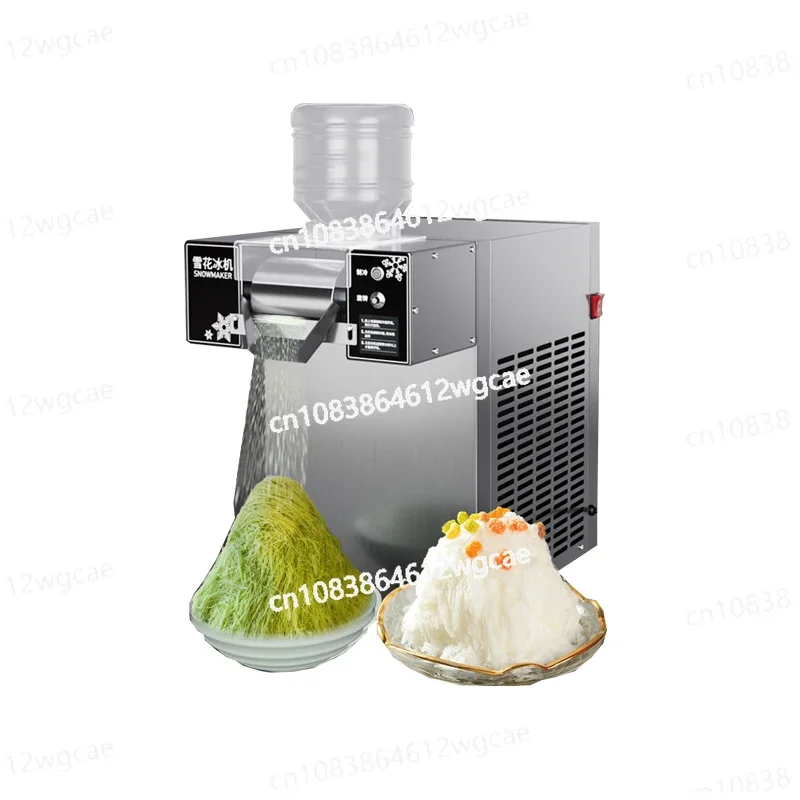 Snowflake Ice Machine Small Snow Continuous Cooled Milk Mango Bingsu Shaver Smoothie Korean Crusher