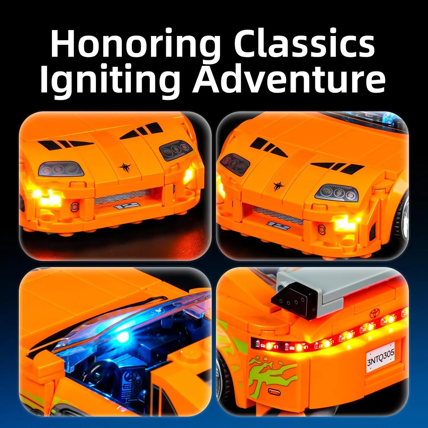 HPROSPER LED Light (No Model) For LEGO 77260 Speed Champions The Fast and The Furious Toyota Supra MK4 With Battery Box view 2
