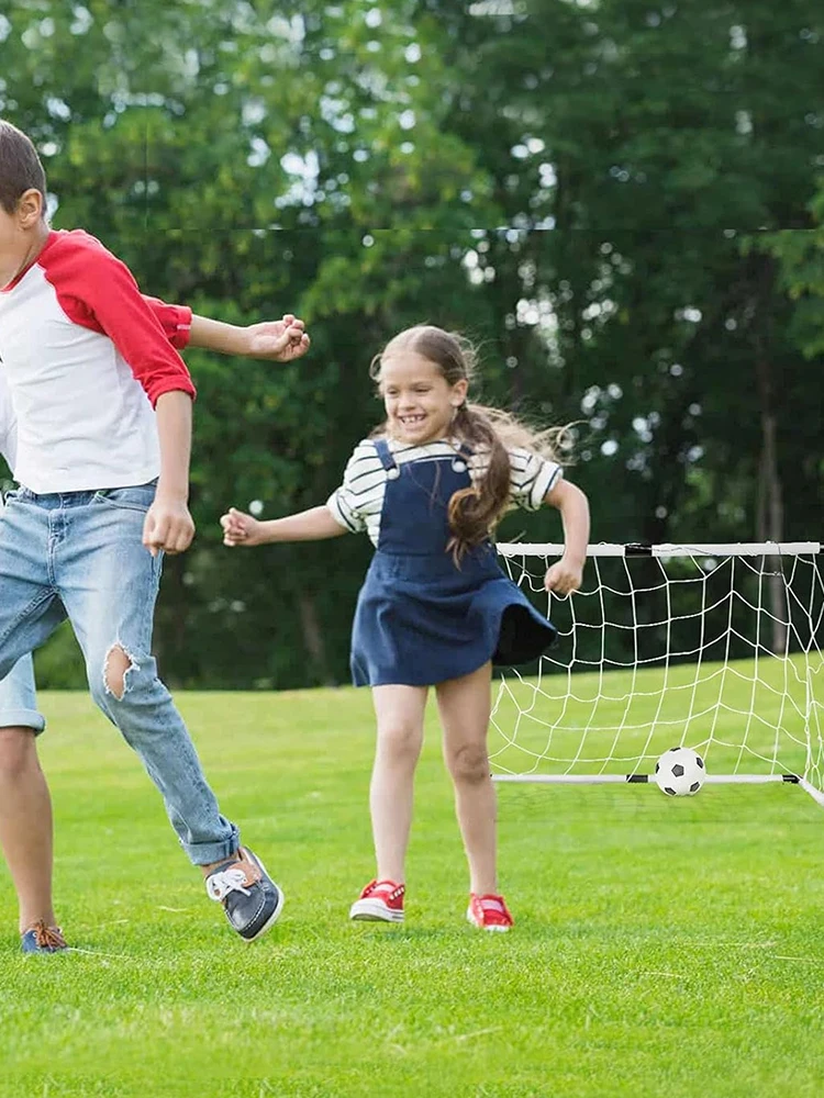 Golha de futebol dobrável com bomba e bola gol de futebol brinquedo esportivo resistente às intempéries poste de gole de futebol dobrável para crianças