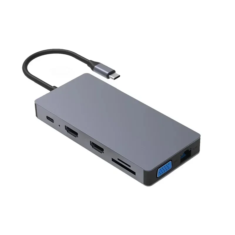 

Type-C docking station 12 in 1 dual HDMI high definition 4K same screen docking station hub notebook USB 3.0 hub