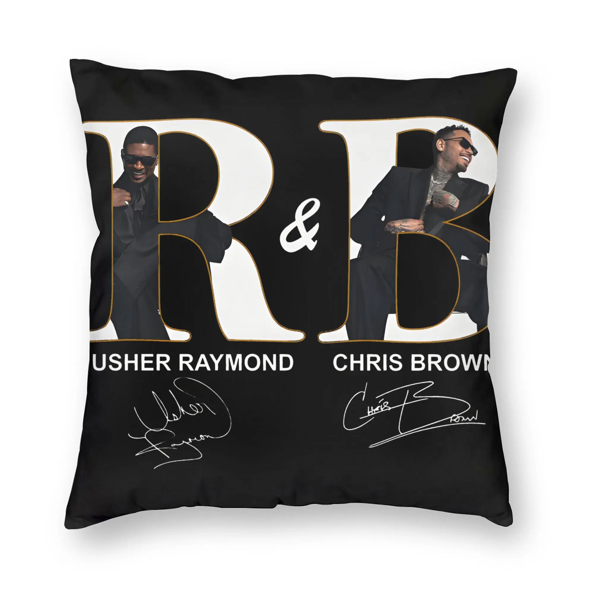Chris Brown And Usher The Rb Tour Pillow Case  Raymond And Brown Novelty Pillow Cover Soft Pillowcases For Couch Sofa Bedroom