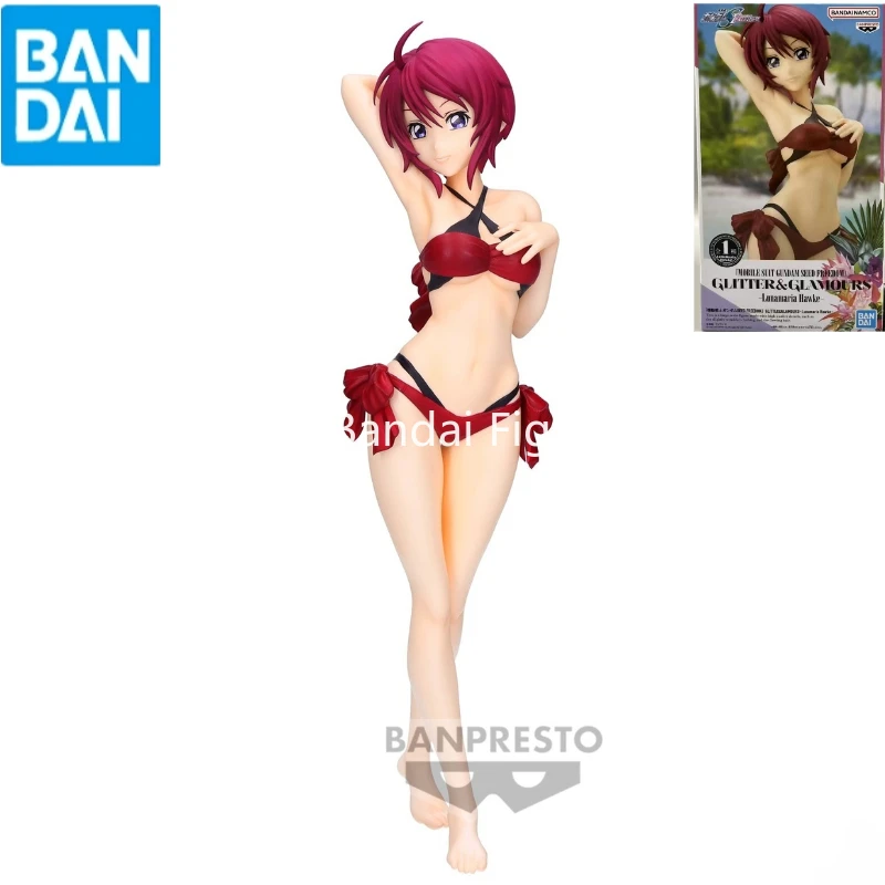 In Stock, Brand New Genuine Bandai BANPRESTO Gundam Scenery Shine & Charm Lunamaria Hawke Swimsuit-Figure Model Collection Gift