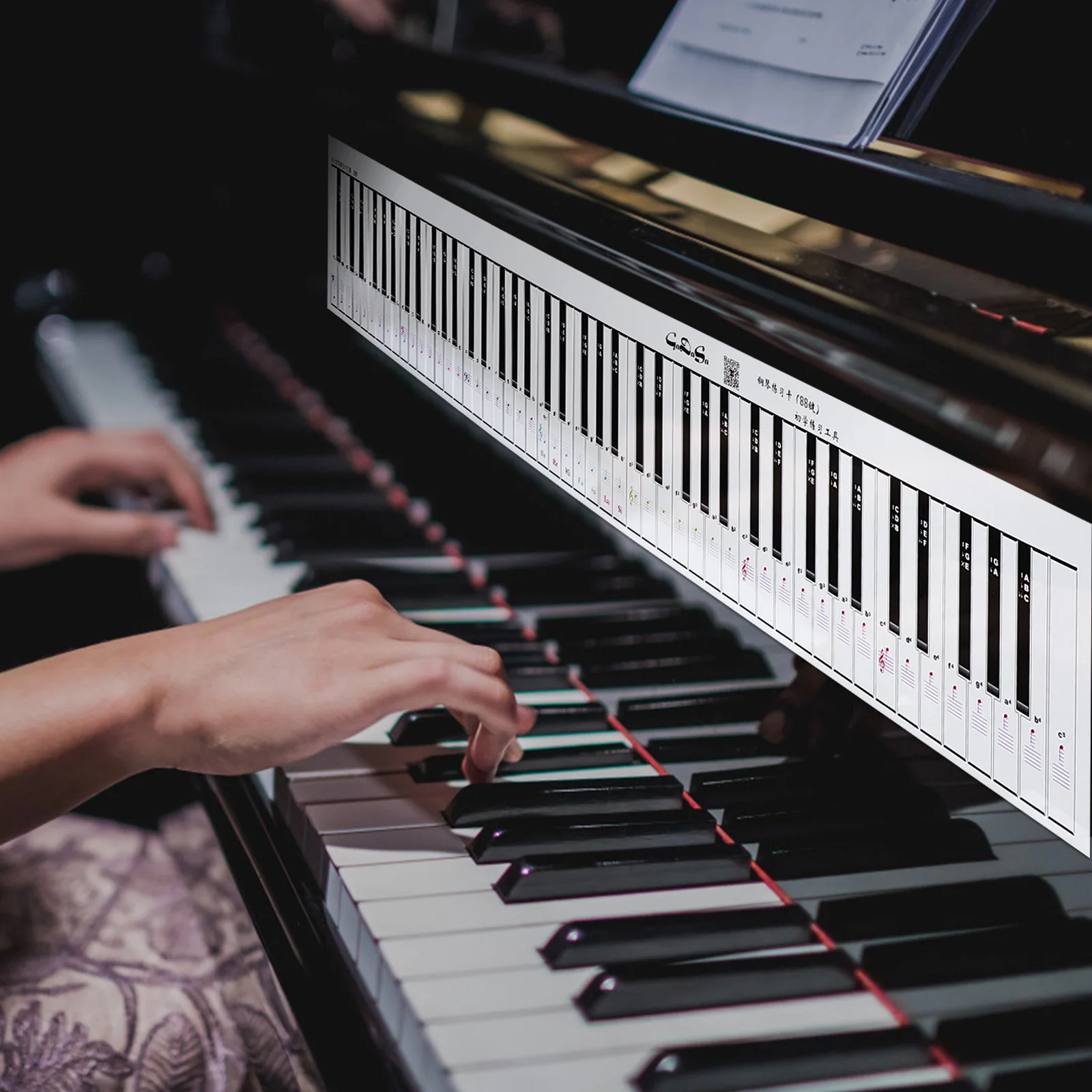 

Piano Keyboard Exercise Paper 88 Keys Waterproof Anti Ink Foldable Beginner Practice Mat Guide Learning Aid Piano Keyboard Aid