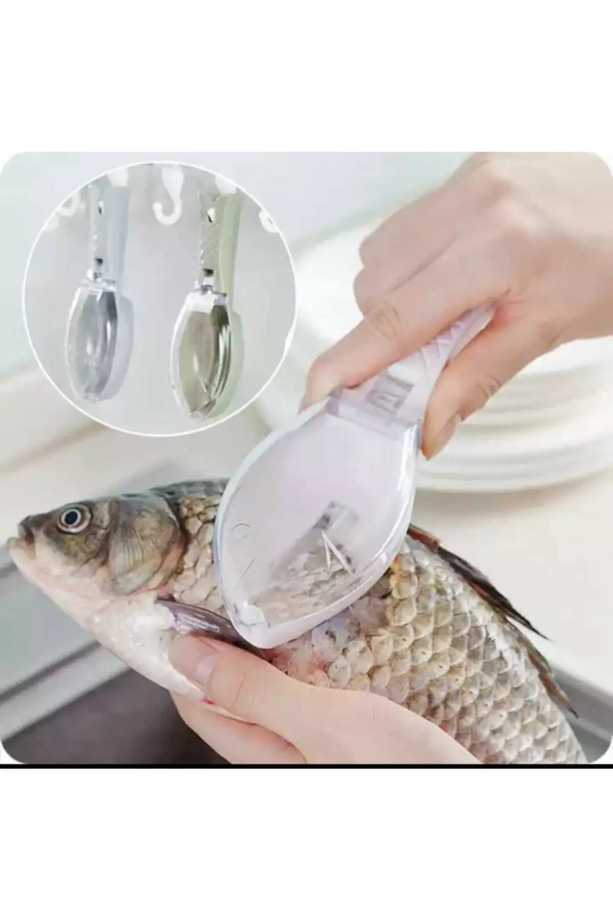Прибор для чистки рыбьей чешуи, полезный и практичный очиститель рыбьей чешуи, 1 шт.