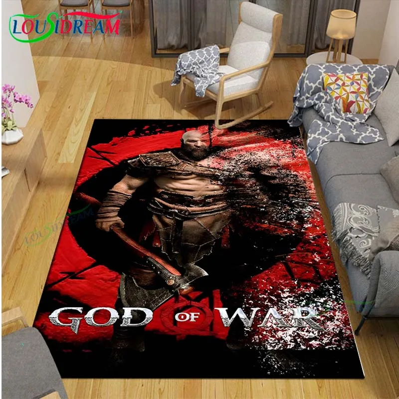 

Fashion 3D Game God of War Printed Carpets Living Room Bar Area Rug Bedroom Mats Yoga Mat Large Outdoor Carpet Decor