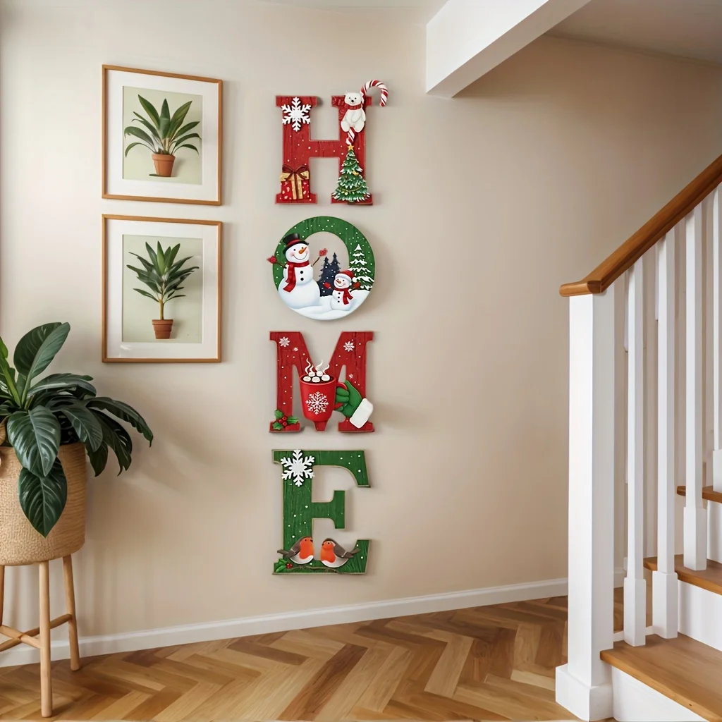 1 set Christmas European American Style Home Sign-Christmas Gift,Christmas Decorations,Wall Decor Kit,Wall Decoration For Home