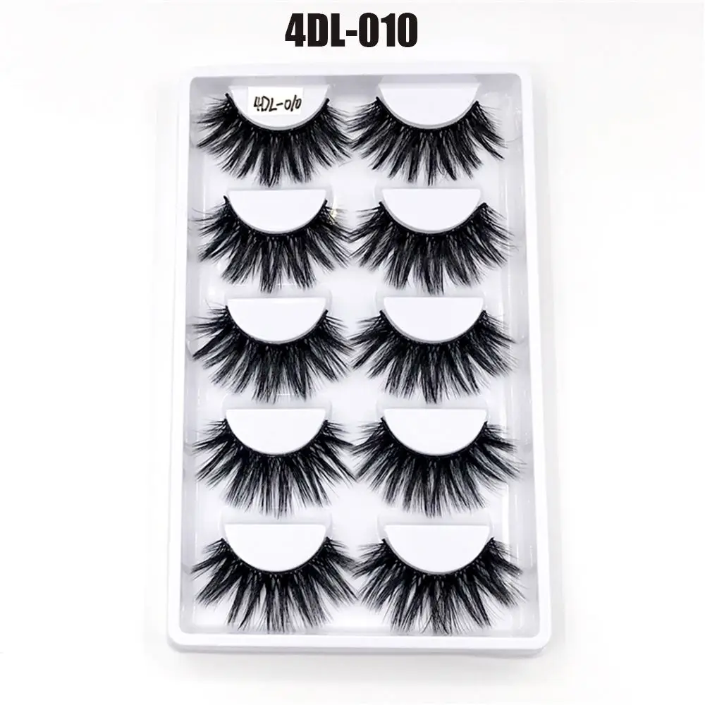 Faux cils en poils de vison synthétiques 4D, volumineux et épais, pour un volume complet, outils de maquillage des yeux, sans cruauté animale