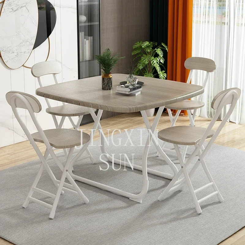 Folding household space saving foldable simple small square table portable table and chair