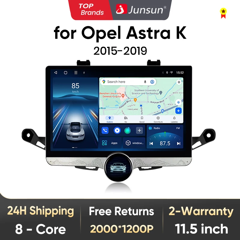 Junsun-qled 2kカーラジオ,11.5インチ,Android 13,carplay,自動,Opel astra k,2015, 2016, 2017, 2018, 2019,,インテリジェントシステム,マルチメディア