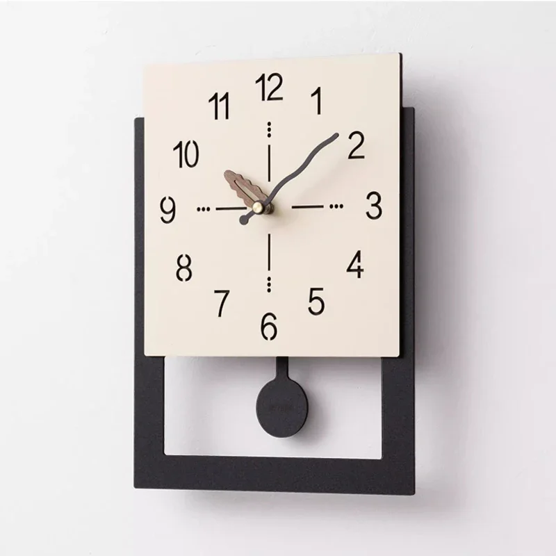 Modern Swinging Decoration Wall Clock Living Room Luxury Clock Mural Watch Restaurant Number Mute