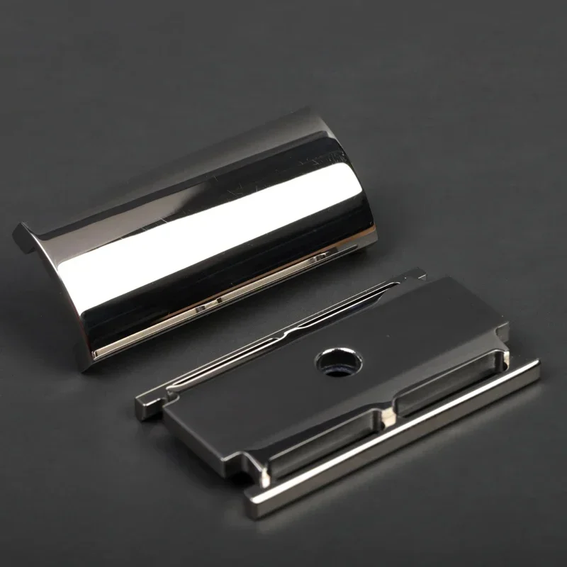 YAQI Sentinel SSP Polished Safety Razor Head 1.35mm Gap, 316 Stainless Steel for Barber Grade Close Shaving, Men's Grooming Tool