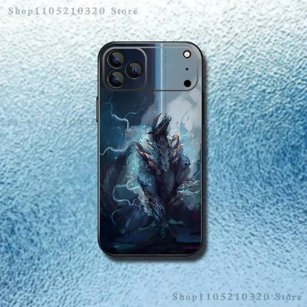 حافظة هاتف Monster Z-Zinogre Hunter لهاتف iPhone 17,16,15,14,13,12,11,Pro,Max,Plus,E,SE4,Air,Mini Black Soft Funda #5