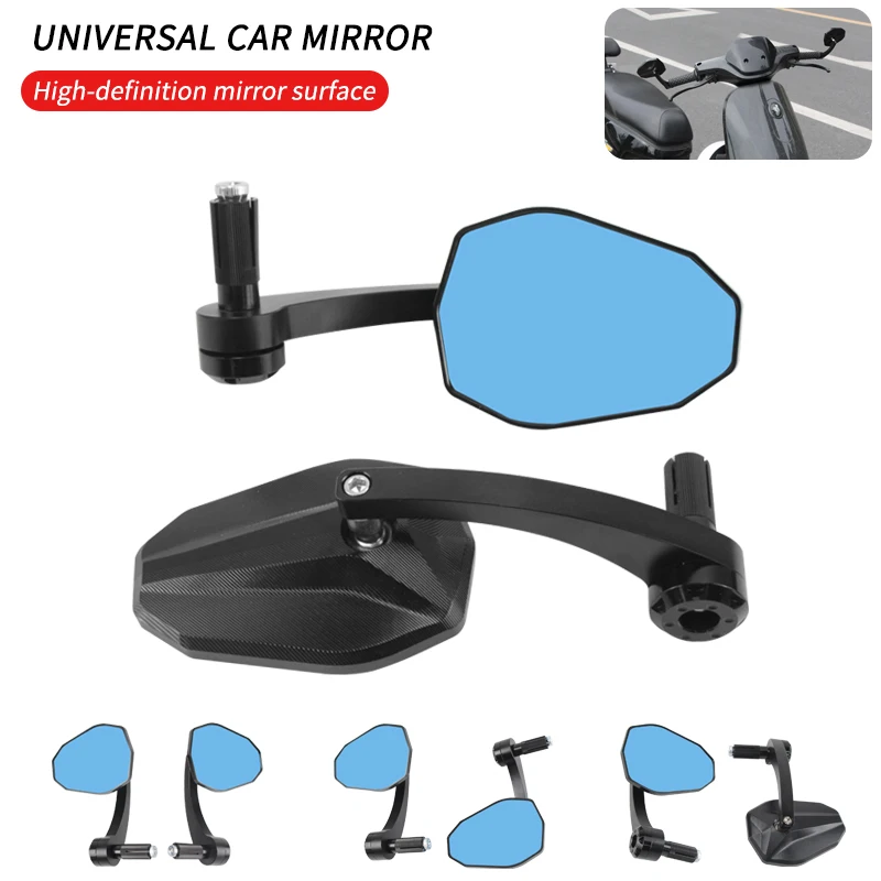 

Motorcycle Rearview Handle Bar End Mirrors Mopeds Mirror Motorbike Handlebar Round 7/8'' Handle bar 2pcs 1 pair Universal
