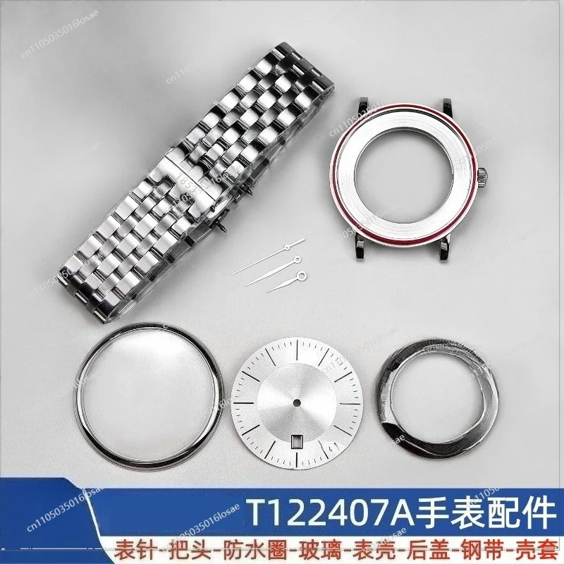 For T122407A Case Full Set of 2824 Movement Back Cover Dial 1853 Accessories