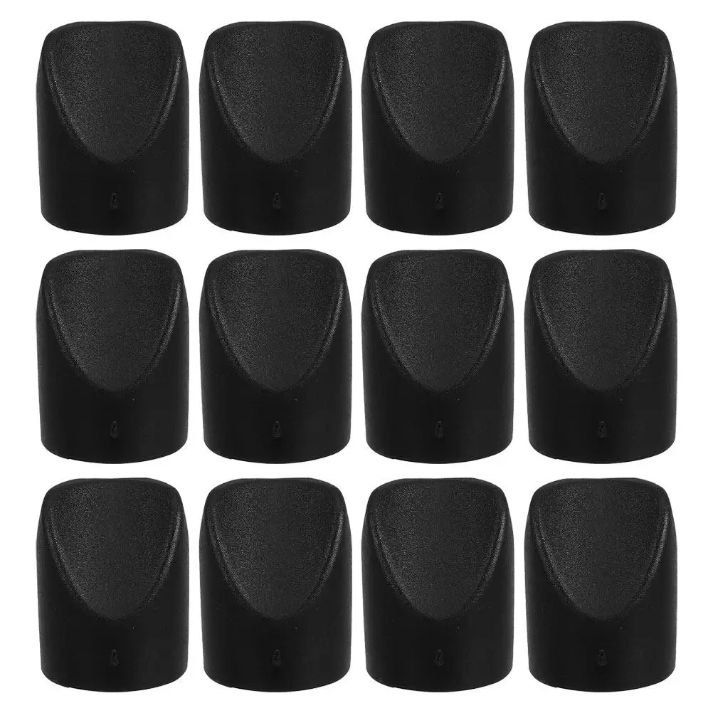 12Pcs Folding Chair End Caps Black V Shape 7 8 Inch Heavy Duty Nylon Replacement Protective Chair Leg Covers Non Slip Pads