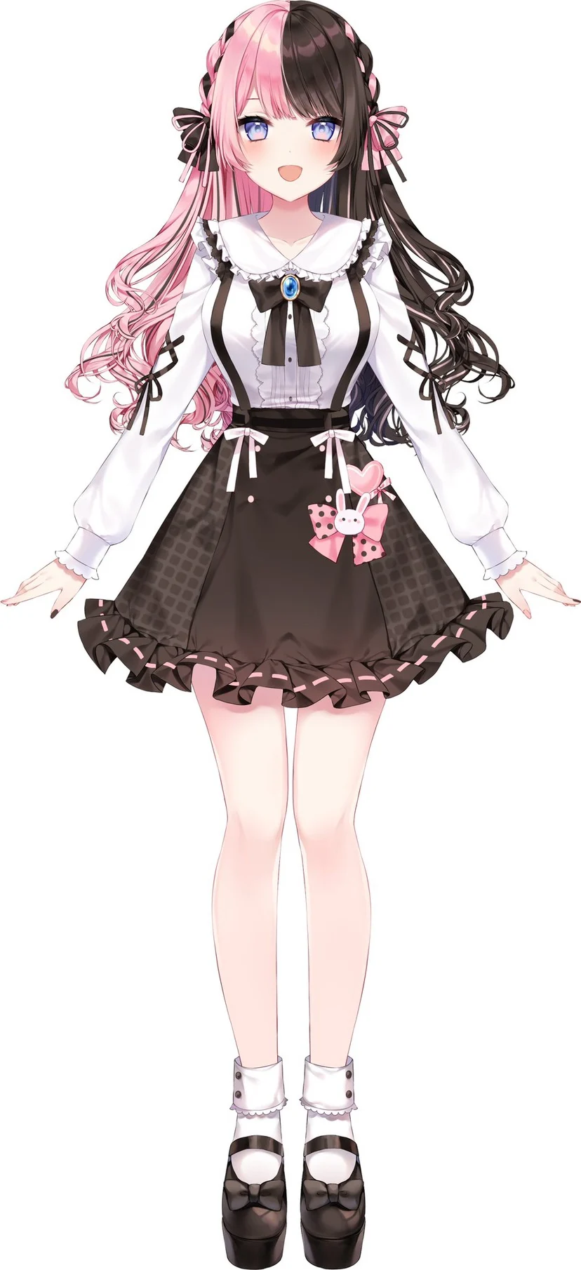 วิทูเบอร์เสมือน VTuber ฮินาโนะ ทาจิบานะอะนิเมะคอสเพลย์วิกผมไฟเบอร์ผมสังเคราะห์ทนความร้อน + หมวกวิกผม