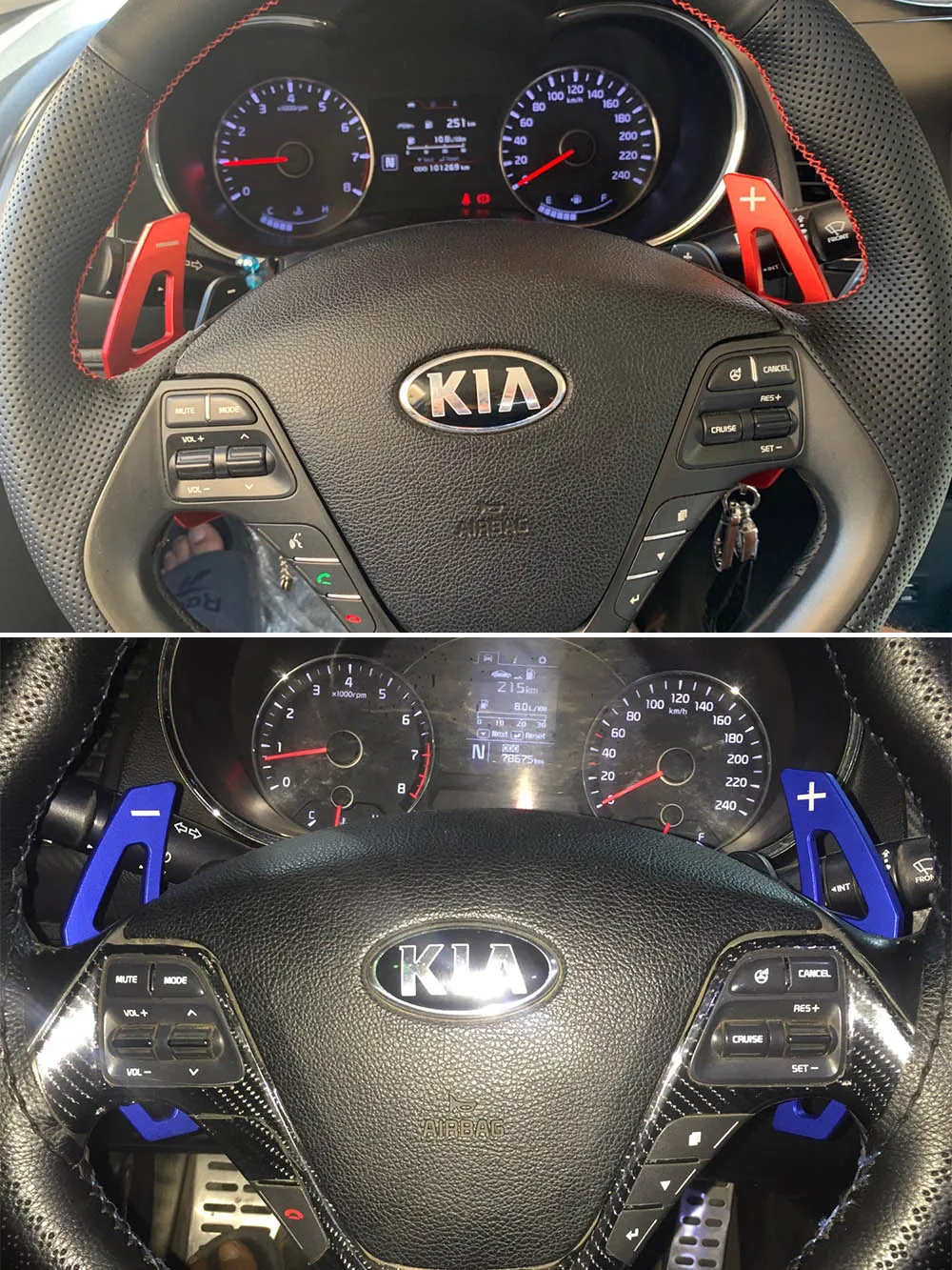 For Kia Ceed GT SW Pro Sportswagon JD Cerato Hatchback Koup YD Forte S SX Car Steering Wheel Shift Paddles DSG Extender Stickers