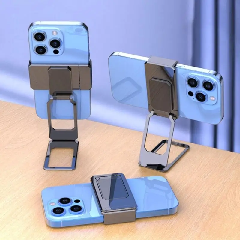 

652F Adjustable Phone Stand 360 Rotating Foldable Zinc Alloy Construction Portable Desktop Mount For Various Viewing Angles