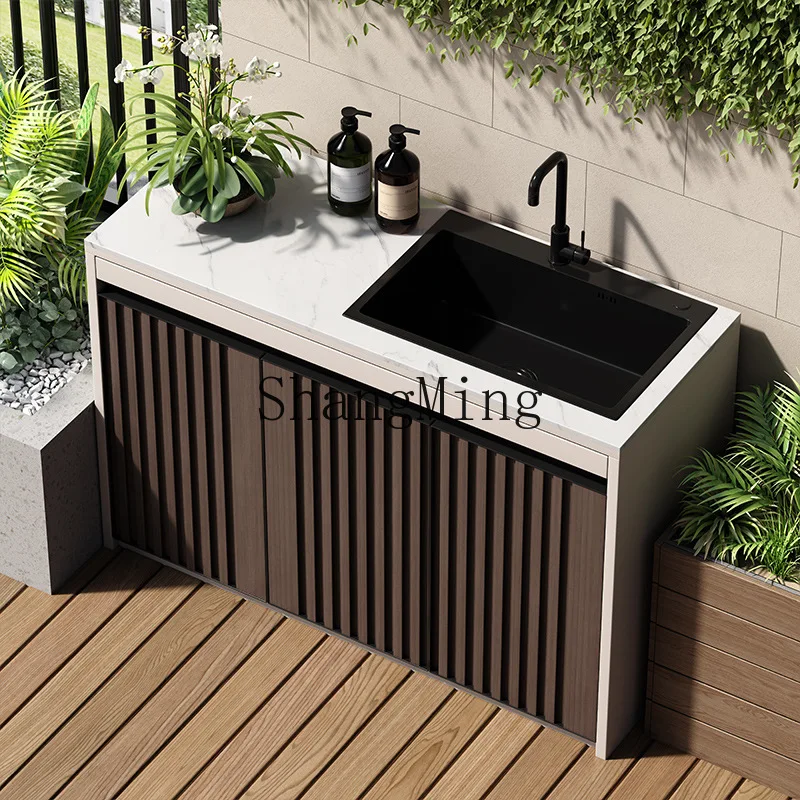 CL في الهواء الطلق سبائك الألومنيوم لوح الصخور خزانة في الهواء الطلق تقليد بالوعة الرخام في الهواء الطلق فناء الطفل تقليد حجر مغسلة #3